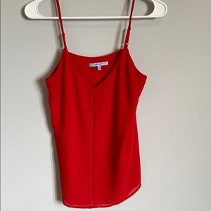 Red spaghetti strap top